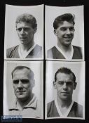 Manchester United players b&w postcard size photographs featuring Ronnie Cope, Jack Crompton (