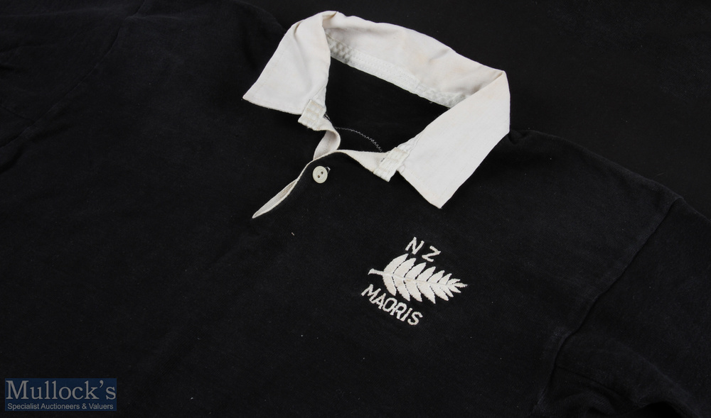 1977 New Zealand Maoris Match worn Rugby Jersey v British Lions: No.3 to reverse, donated to