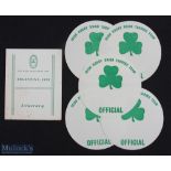 Scarce 1952 Ireland in Argentina Rugby Items (6): Itinerary card for this first jaunt to the