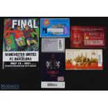 Manchester United in European Cup finals 1991 Barcelona (ECWC) programme + ticket, 2008 in Moscow