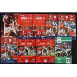 Wales v Italy Home & Away Rugby Programmes 1996-2010 (9): To inc 1996, 2000(2), 2001(3), 2004(2) &