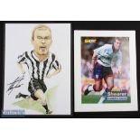Alan Shearer Autographed Newcastle Caricature print signed in ink to the front of Shearer in