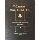 Book, Cardiff Rugby Football Club, History and Statistics 1876-1906: Iconic CS Arthur hard cover