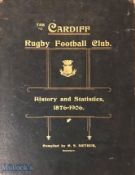 Book, Cardiff Rugby Football Club, History and Statistics 1876-1906: Iconic CS Arthur hard cover