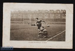 1904 Newport RFC Rugby Action Postcard: Postally used and with some marks to margins but lovely