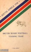 Rare 1938 British & I Lions, South Africa Rugby Tour Souvenir: Few items are seen from this early