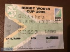 Scarce 1995 RWC Rugby Final Ticket. Iconic final that saw Pienaar's Springboks win the RWC on home