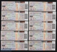 2009 British Lions in South Africa Rugby Tickets (10): All ten issues in excellent condition with