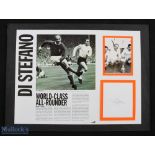 Alfred Di Stefano (1926-2014) Autographed Display a signed clipping laid to card with magazine