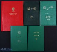 1954-2013 VIP Rugby Programmes, England v Ireland/Italy (5): v Ireland 1954, 1976, 1978 & 1980 and v
