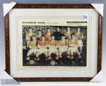1957 Manchester United official team group as presented by the Manchester Evening News (Souvenir
