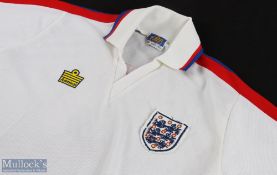 1974 England international match shirt v Portugal, 24 November 1974 Admiral, white, blue/red