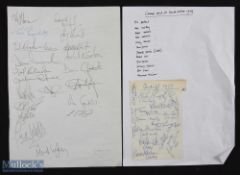 Leicester 1992 and Cardiff 1979 in S Africa Autograph Sheets: 20 signatures from the Midlanders