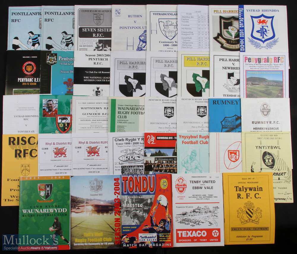 Welsh Club Rugby Programmes, O-Y (80+): Fine wide selection, 1950s to 2000s, first class and well - Image 2 of 2