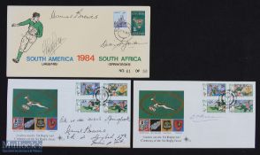 1989 Signed SA Rugby Board Centenary etc First Day Covers (3): One signed by Danie Craven, one by