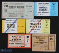 1967-83 France Home Rugby Tickets v Scotland (6): The Colombes, Paris issues for 1954, 1956 and