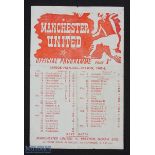 1945/46 Football League North, Manchester United v Bolton Wanderers home match programme 27