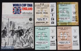Tickets: 1966 World Cup England v Mexico (Wembley) 16 July 1966, Portugal v Bulgaria 16 July 1966 (