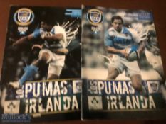 Rare 2014 Ireland Tour of Argentina Rugby Programmes (2): Pair of test match issues from games