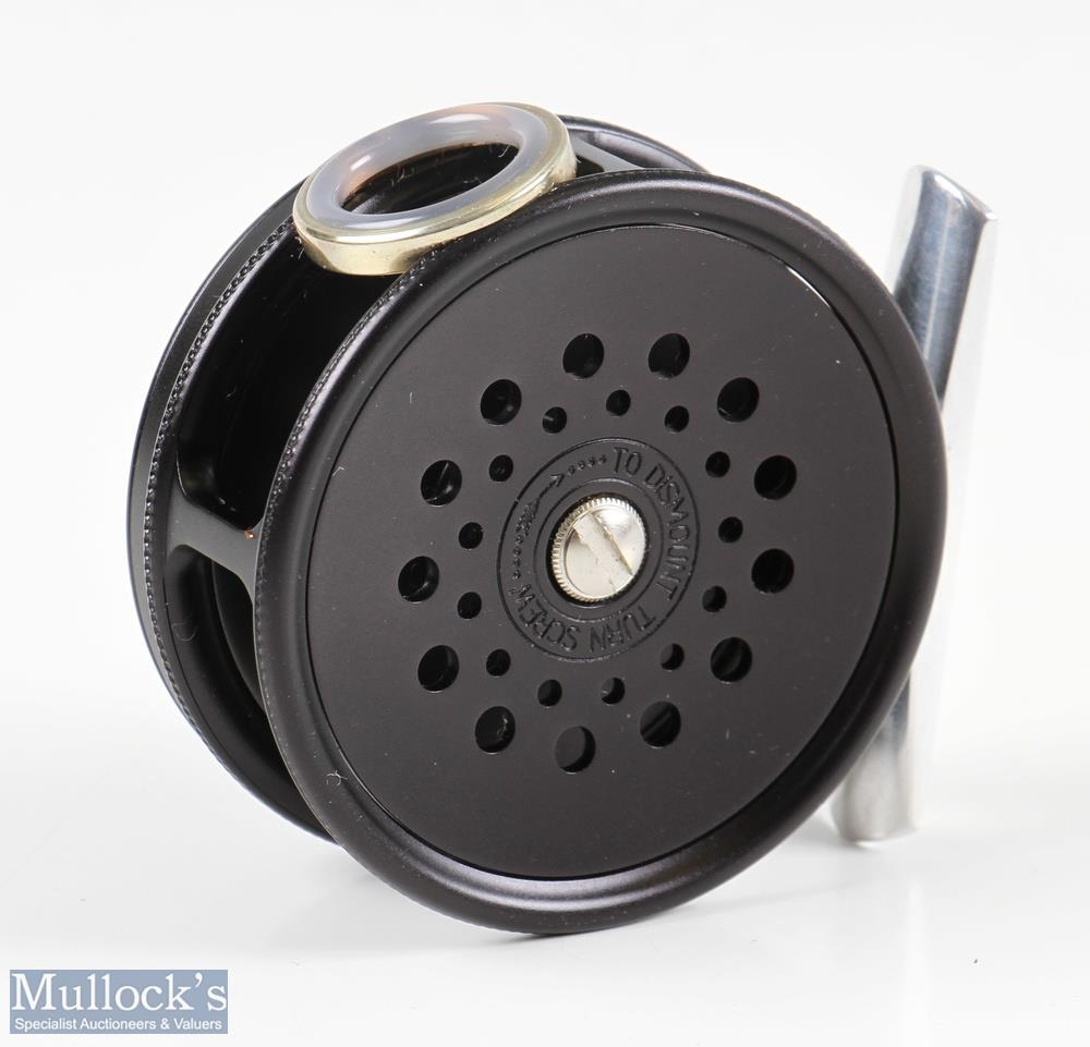 Hardy, Alnwick ‘The Perfect Fly Reel’ 2 5/8 fly reel in black finish with bone type handle, agate - Image 2 of 3