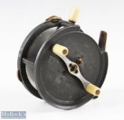 Dingley for Westley Richards 4 ½” ‘The Rolo’ alloy reel, twin ivorine handles, with ivorine rim