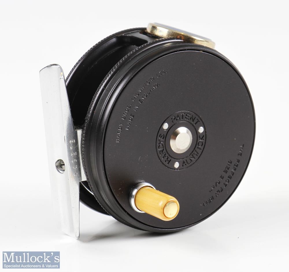 Hardy, Alnwick ‘The Perfect Fly Reel’ 2 5/8 fly reel in black finish with bone type handle, agate - Image 3 of 3