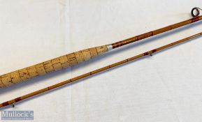 An Arnold Rod ‘Avon Four’ Mk IV 9ft 9in 2pc split cane rod with agate butt/tip rings, appears in