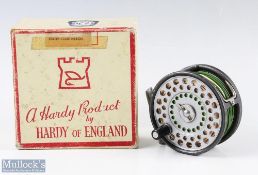 Hardy, England The Lenith 3 ½” wide spool alloy reel U shaped line guide, rim adjuster, smooth alloy