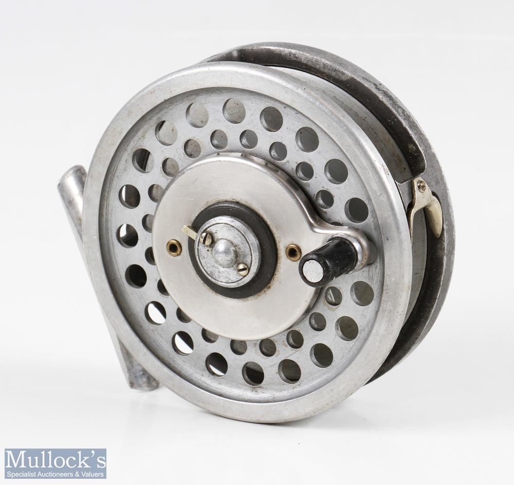 Hardy Bros, England Marquis #8/9 alloy fly reel, U shaped line guide, smooth alloy foot, rear - Image 2 of 3