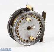 Hardy Bros, Alnwick The Silex Major 3” alloy fly reel, twin cream handles with cream handle rim