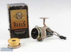 J W Young & Sons The Ambidex Mark 6 spinning reel, with spare spool, shows signs of use, runs stiff,
