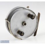 Hardy Bros, Alnwick Longstone 5” alloy reel, twin black handles, brass rim check on/off lever,