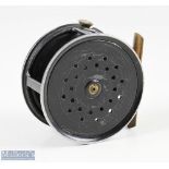 Playfair, Aberdeen Perfect style 3 ½” alloy fly reel, cream handle, rim tension adjuster, smooth