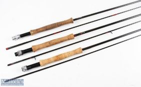 Unnamed carbon fly rod 8'6" approximately 2 piece line 5/6 # up locking alloy reel seat, lined