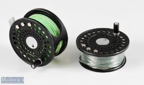 Marryat MR8.5 3 ¼” alloy fly reel, in black finish, black handle, rear tension adjuster, alloy