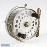 Hardy Bros, Alnwick The Longstone 4 ½” alloy reel, twin brown handle, line guide, rim check on/off