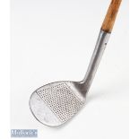 Nicoll Leven "The Howitzer" Noshok wide flanged sole sand wedge - stamped A J Griffin the head and