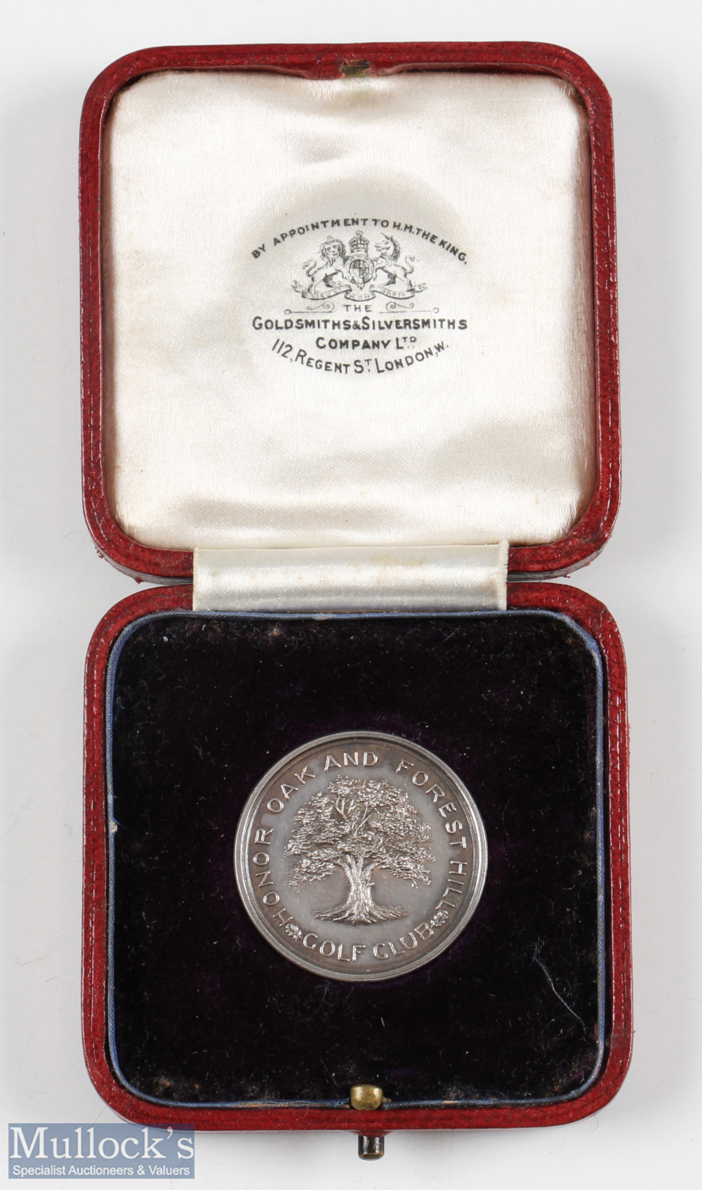 1914/1915 Honor Oak and Forest Hills Golf Club "Mid Monthly Silver Medal" - white metal embossed