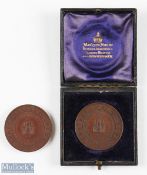2x Romford Golf Club (Founded 1894) Bronze Monthly Medals from 1909 - one engraved "H J Simpson 28