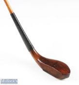 Scarce J Morris left hand longnose dark stained beech wood brassie c1885 - c/w with most of the