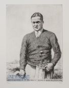 Bobby Jones Limited Edition Golf Print limited edition 10/100 'R T Jones, 1930' depicting Jones in