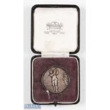 1923 Rare Penzance Golf Club (1908-WWII) silver hallmarked medal - the obverse embossed with a