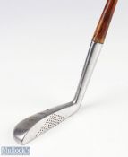 Good Brown Vardon drop toed mallet head stainless steel putter - with oval hosel and shaft - stamped