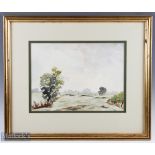 F C Adams (modern) "1st Swaffham Golf Club Norfolk" watercolour signed to the lower left edge