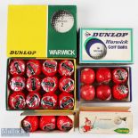 21x Dunlop Warwick Wrapped Golf Ball, boxes of 1x 12,1x6 1x3 Christmas greetings