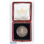 1897 Wells Golf Club (Est. 1893) Silver Monthly Medal - the obverse embossed with period golfer