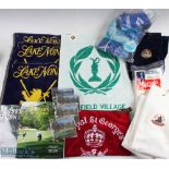 PGA Open Masters Golf Collectables, to include towels of congressional US Open 1997, 1994 US Open