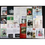 European and British Golf Programmes Scorecards and tickets, with noted items of 1986 German open