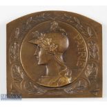 1926 Golf d'Ormesson (Paris) Est 1925 large decorative embossed bronze plaque - dated June 1926