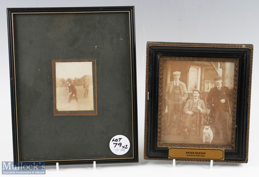 2x Early c.20th sepia golf photographs - to include a small group shot of Peter Paxton (Open